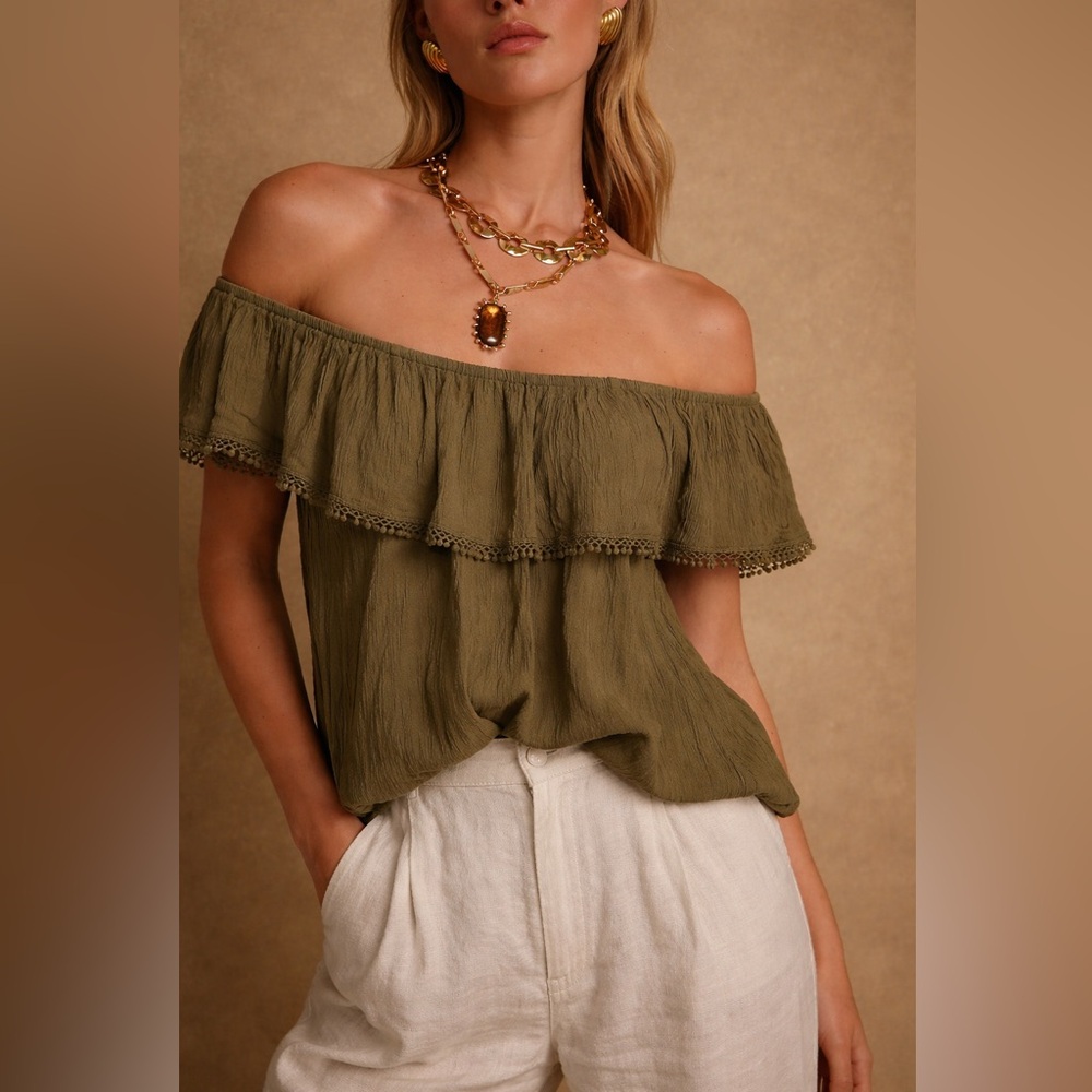 Iris Off Shoulder Top Tunic Blouse